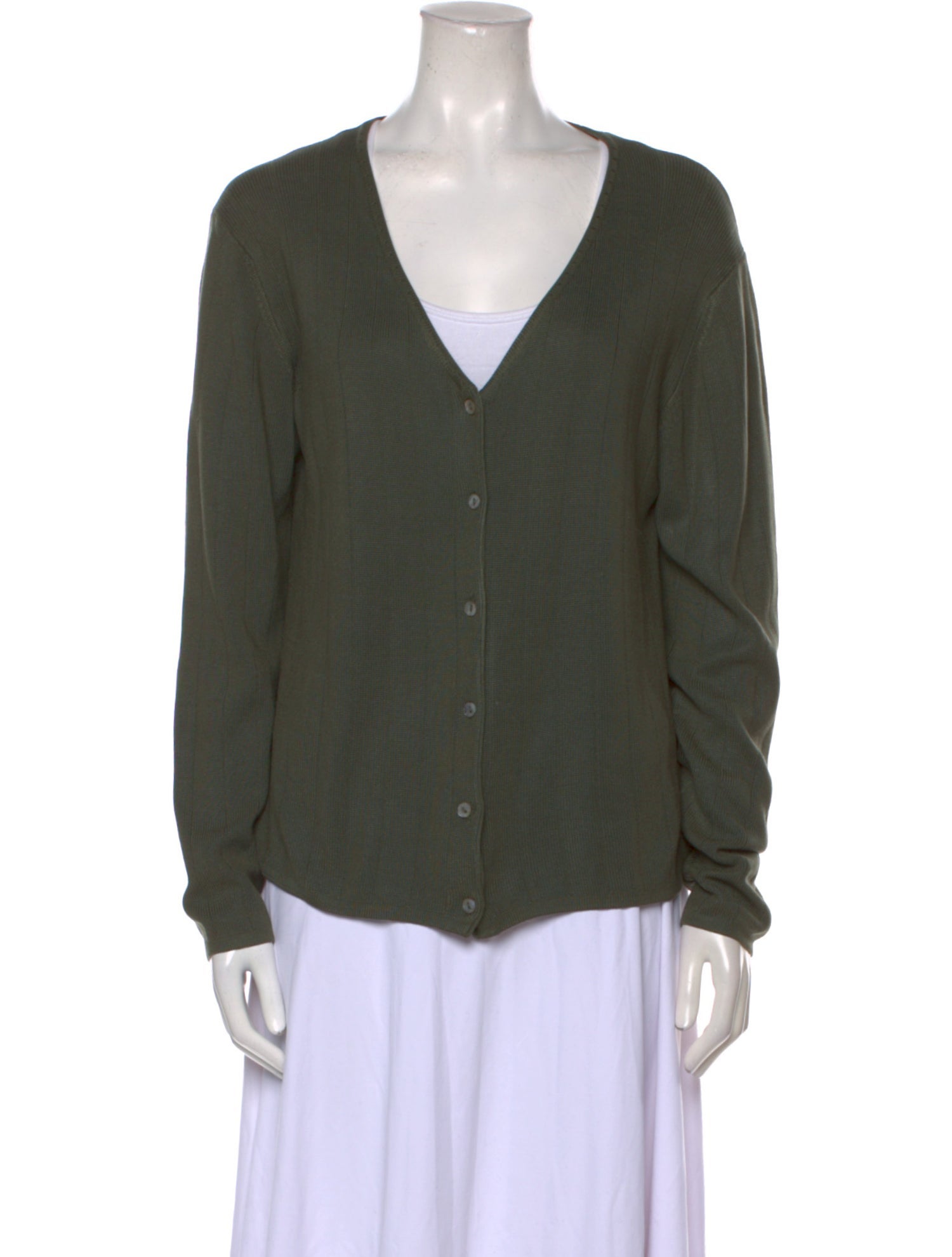 Geoffrey Beene Silk V-Neck Sweater