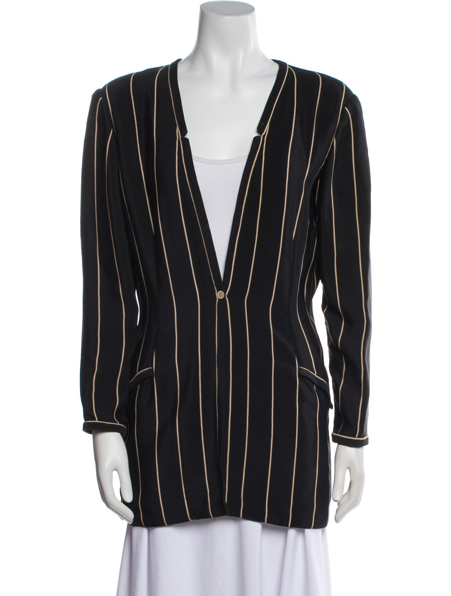 Geoffrey Beene Silk Striped Evening Jacket