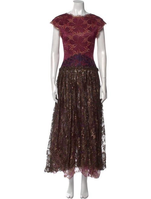 Geoffrey Beene Silk Midi Length Dress