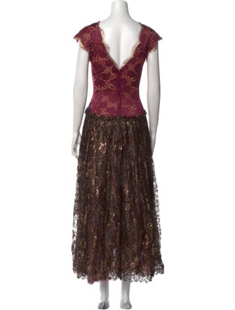 Geoffrey Beene Silk Midi Length Dress