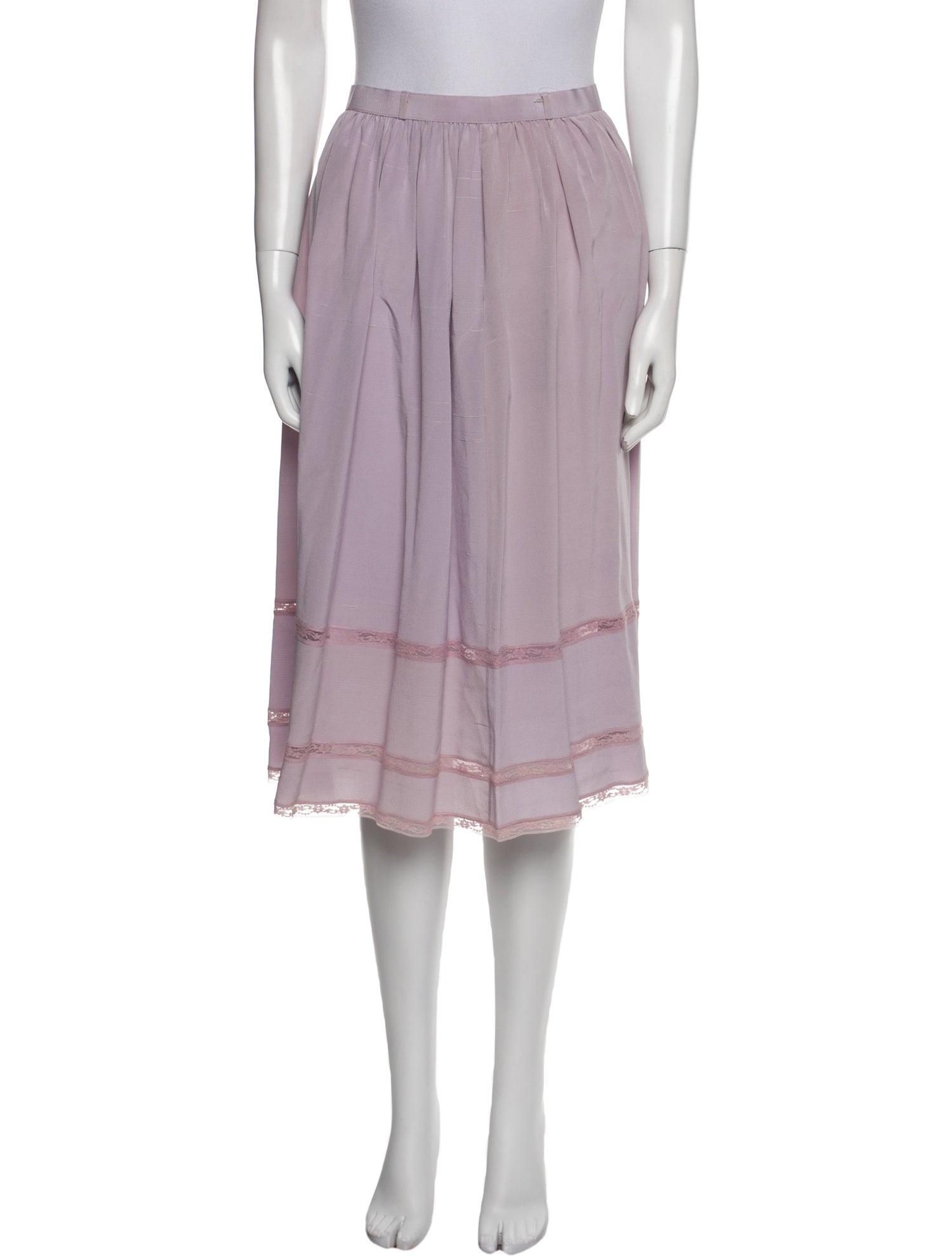 Geoffrey Beene Mesh Accents Knee-Length Skirt