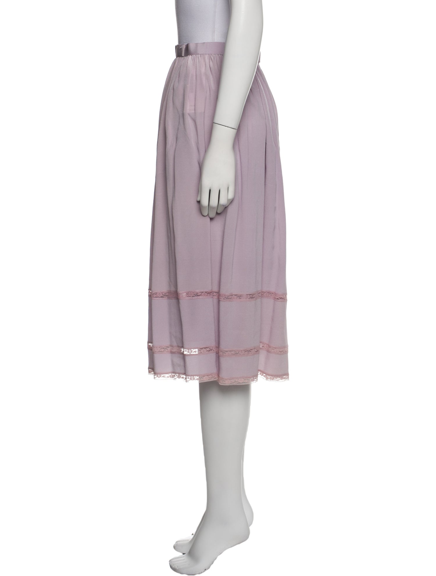 Geoffrey Beene Mesh Accents Knee-Length Skirt