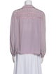 Geoffrey Beene Mock Neck Long Sleeve Button-Up Top