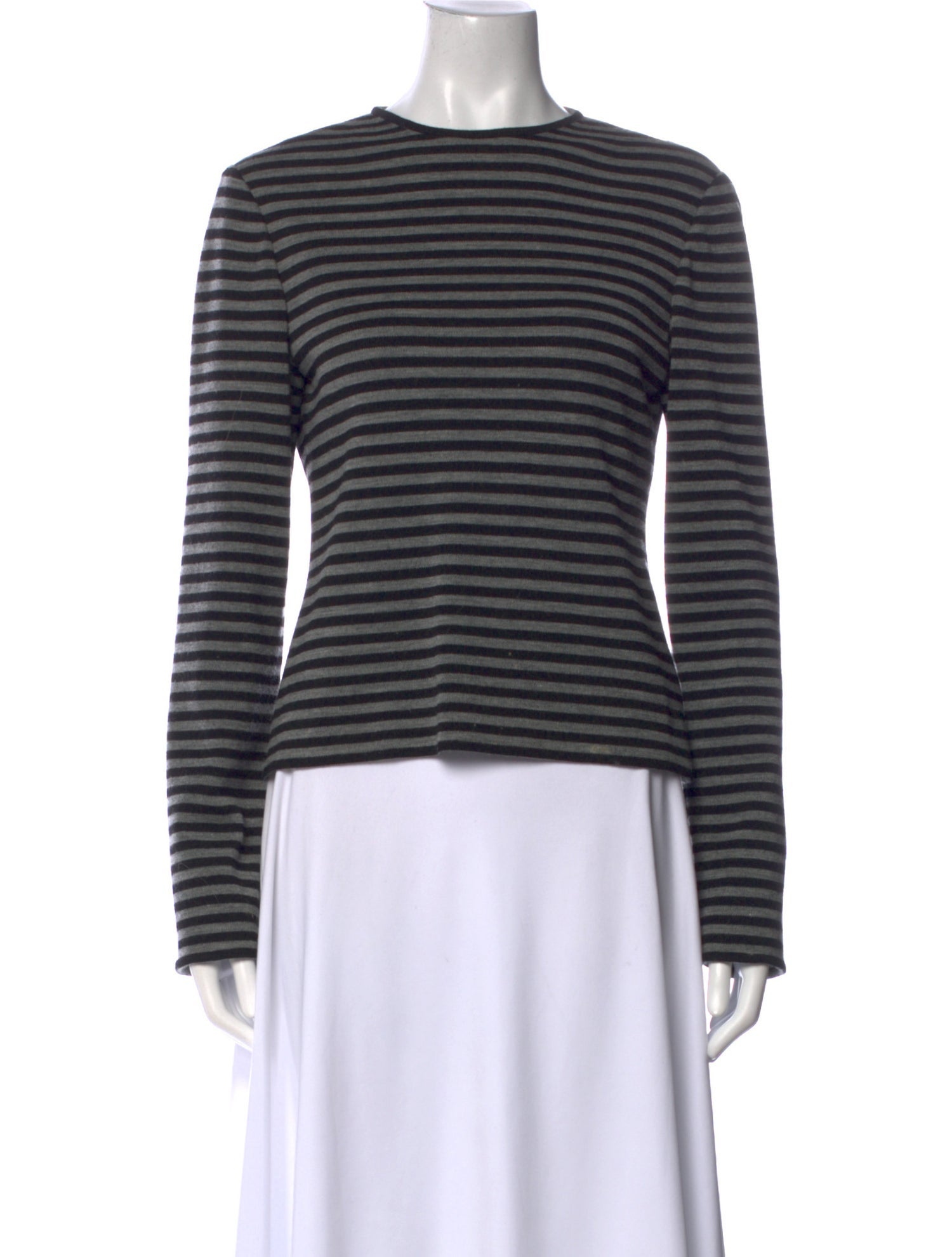 Geoffrey Beene Striped Crew Neck Top