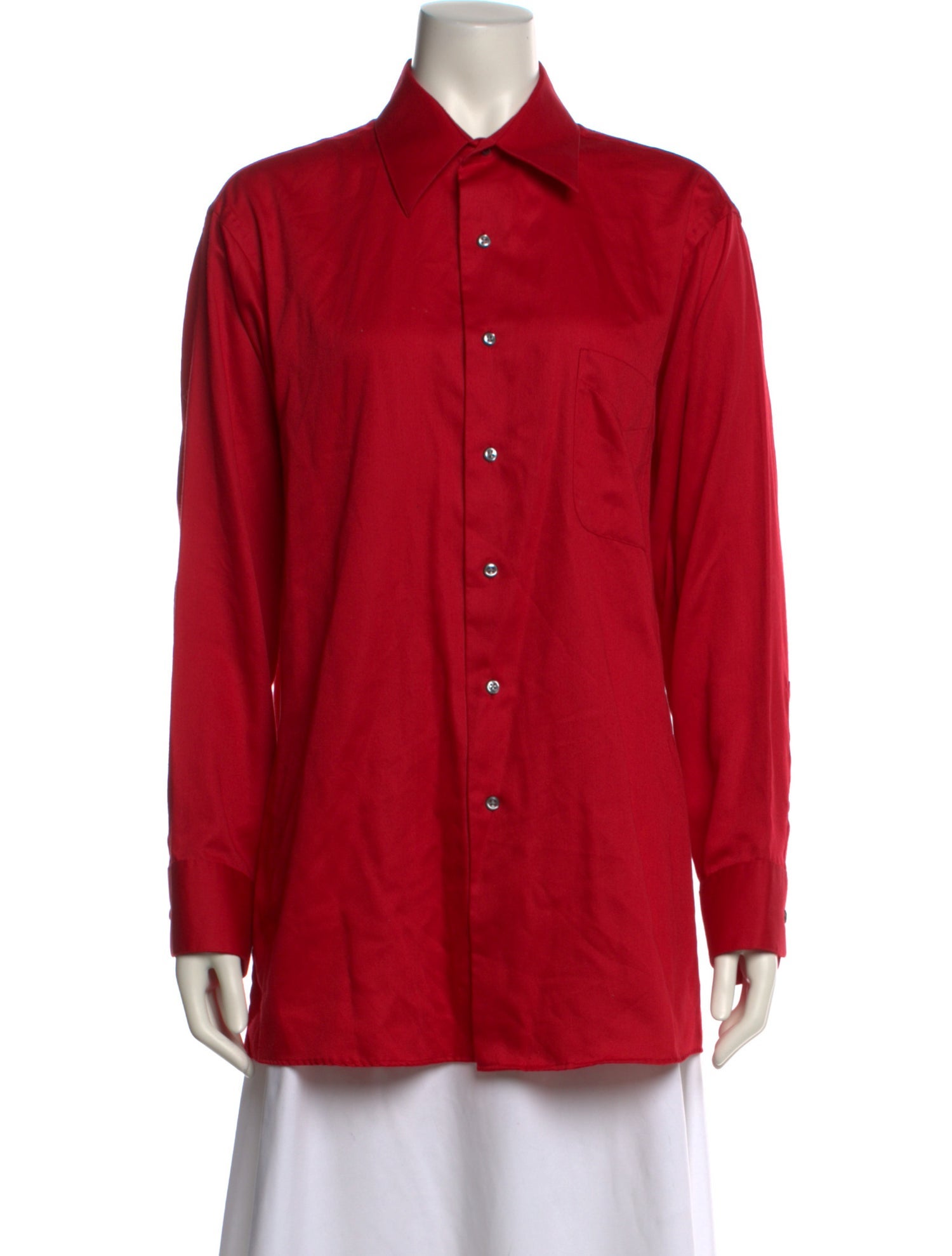 Geoffrey Beene Long Sleeve Button-Up Top