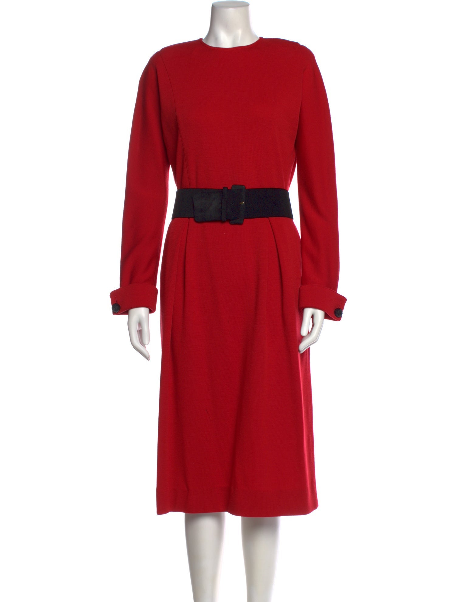 Geoffrey Beene Wool Midi Length Dress