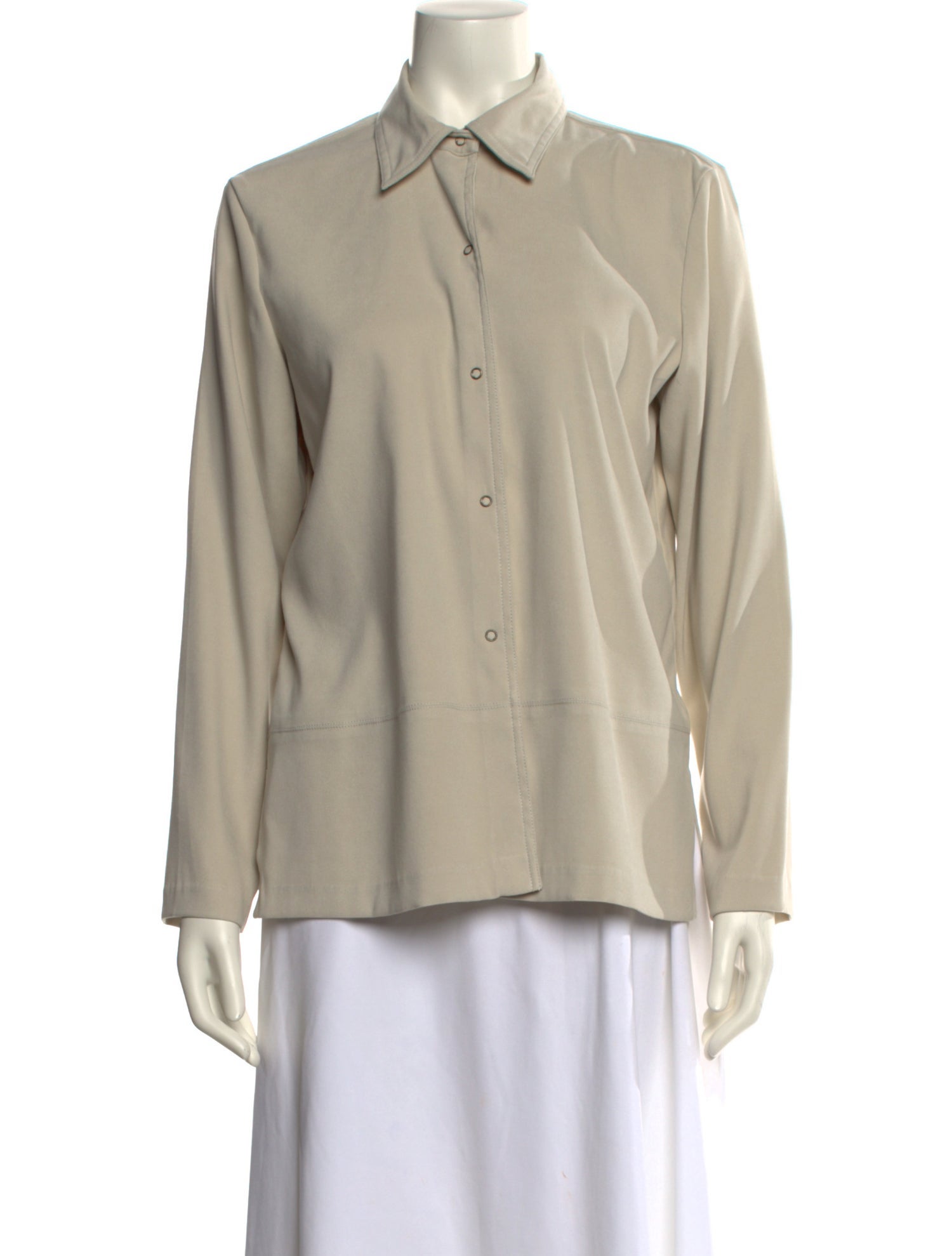 Geoffrey Beene Long Sleeve Button-Up Top