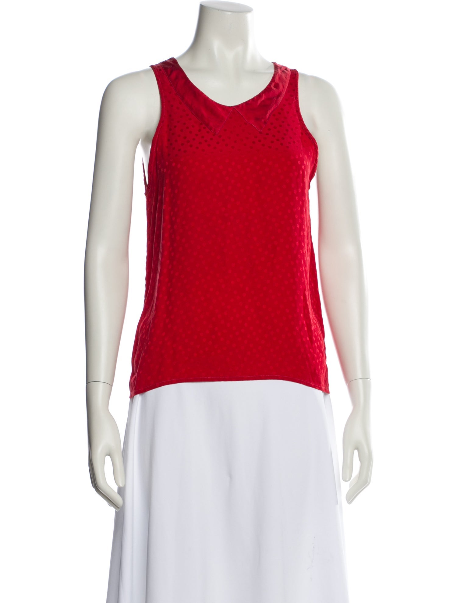 Geoffrey Beene Silk Scoop Neck Top