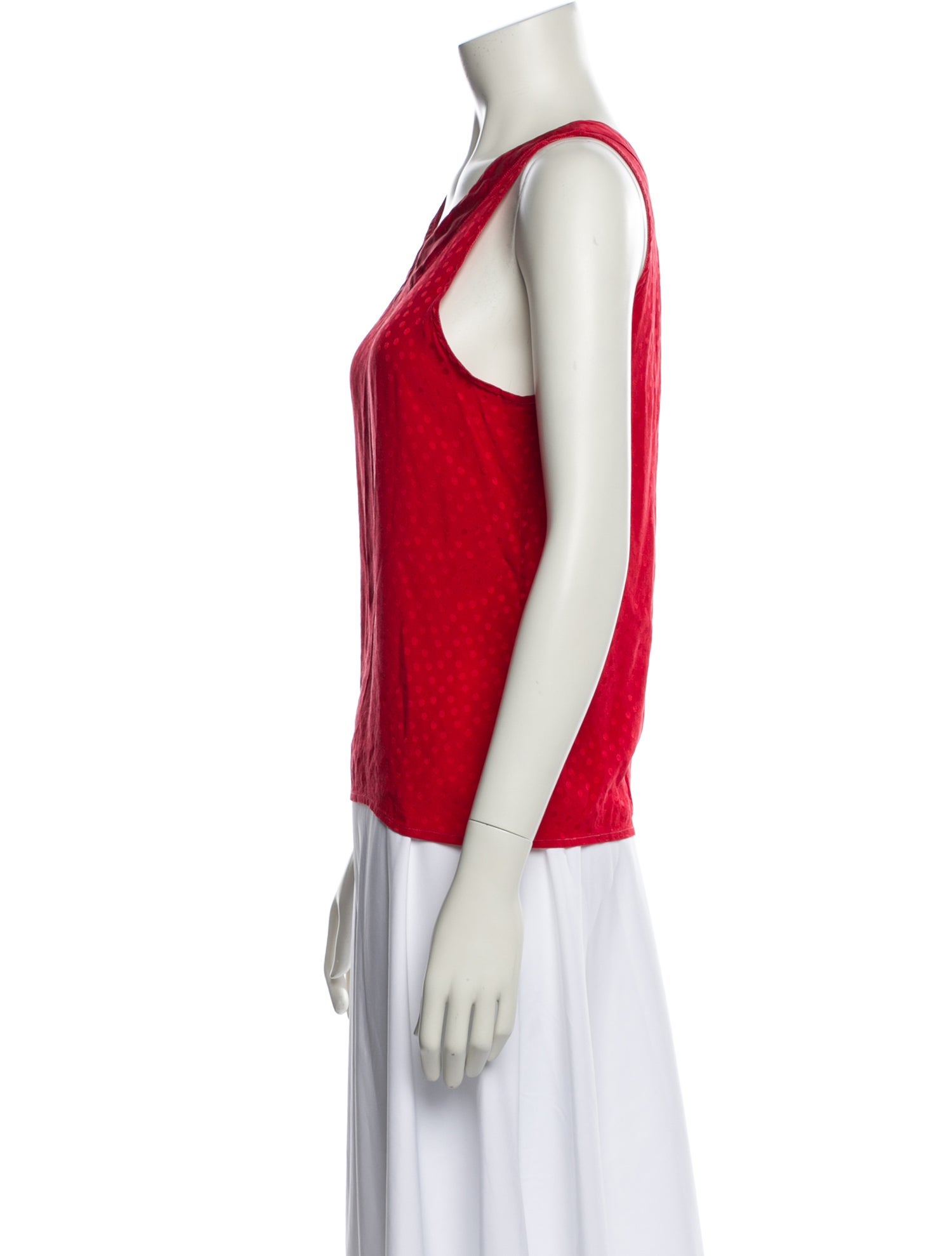 Geoffrey Beene Silk Scoop Neck Top