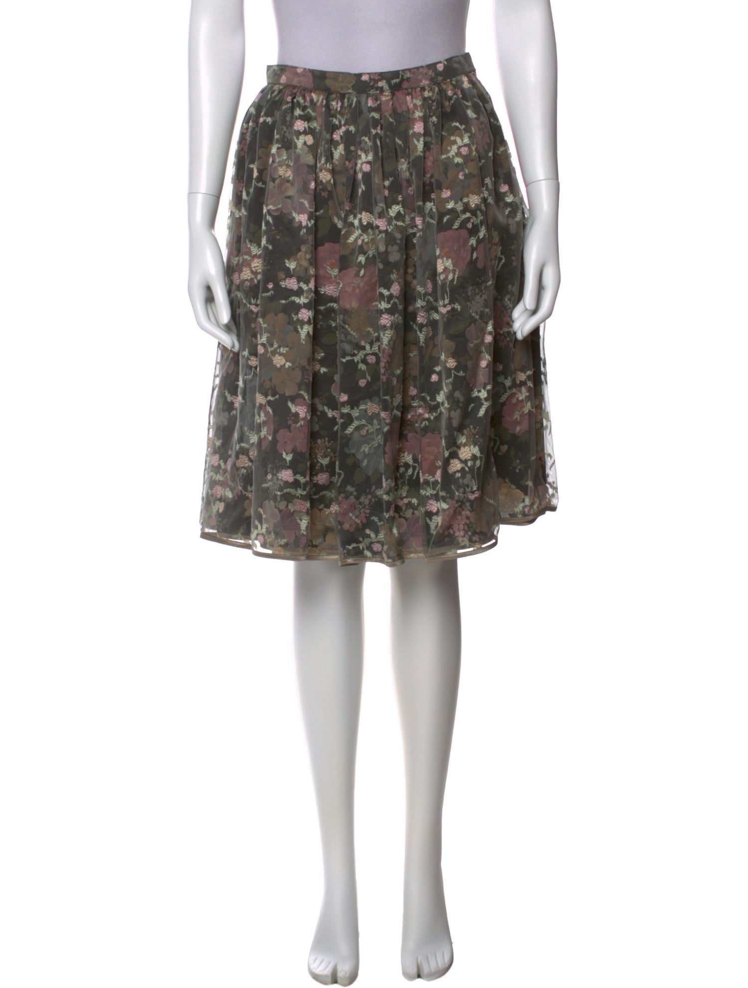 Geoffrey Beene Floral Print Knee-Length Skirt