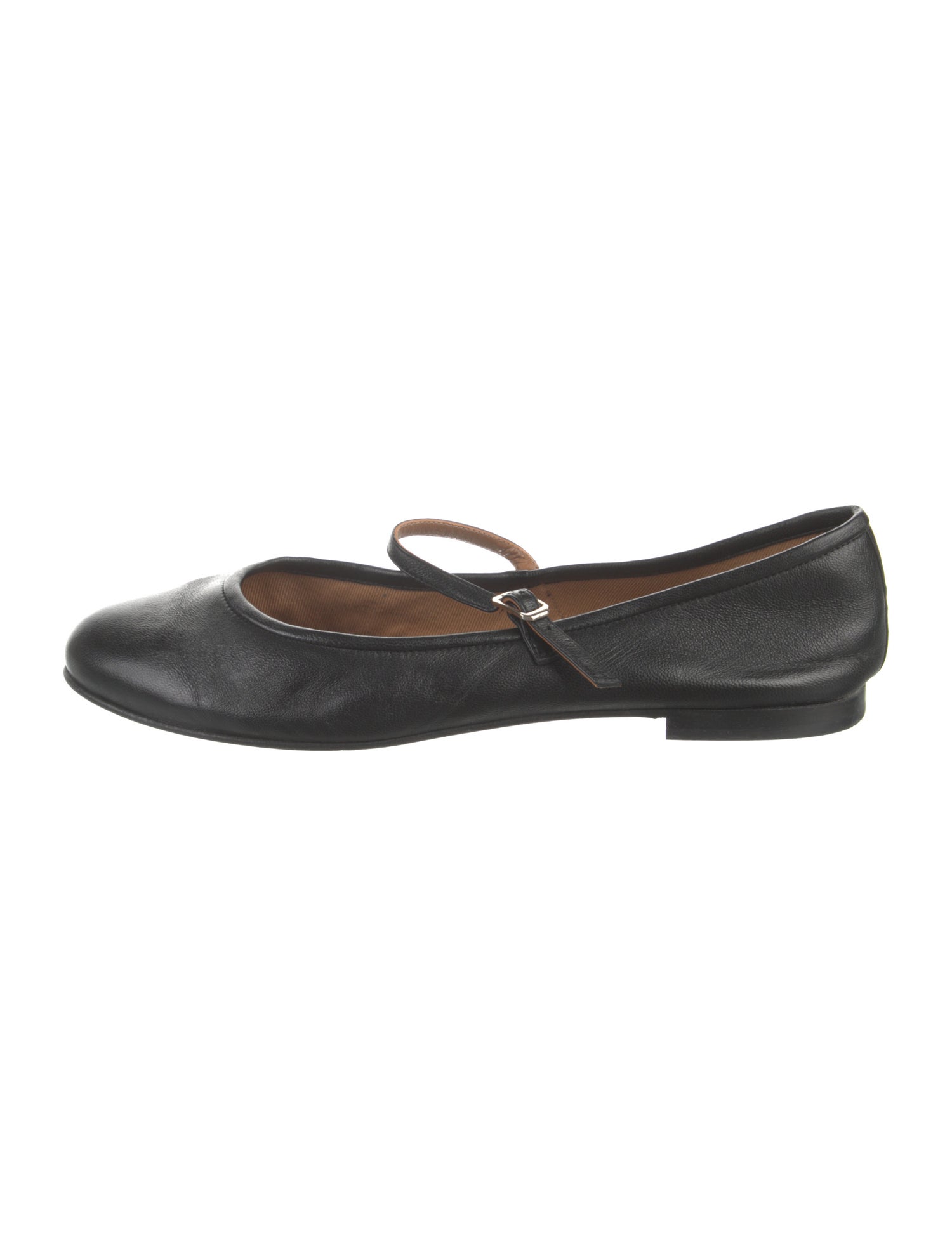 MARGAUX Leather Bow Accents Mary Jane Flats