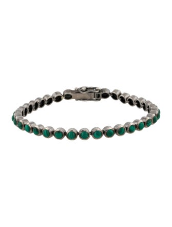 Nak Armstrong Malachite Petite Dot Tennis Bracelet