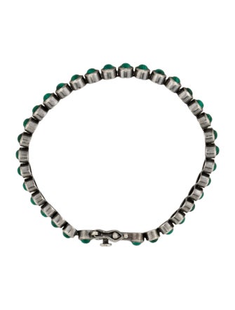 Nak Armstrong Malachite Petite Dot Tennis Bracelet