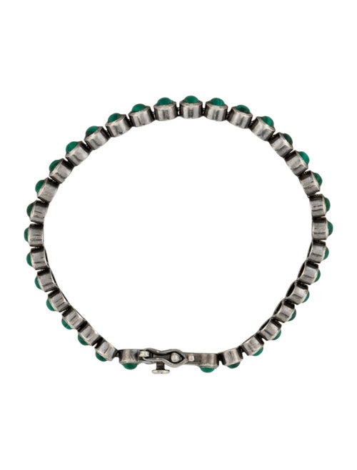 Nak Armstrong Malachite Petite Dot Tennis Bracelet