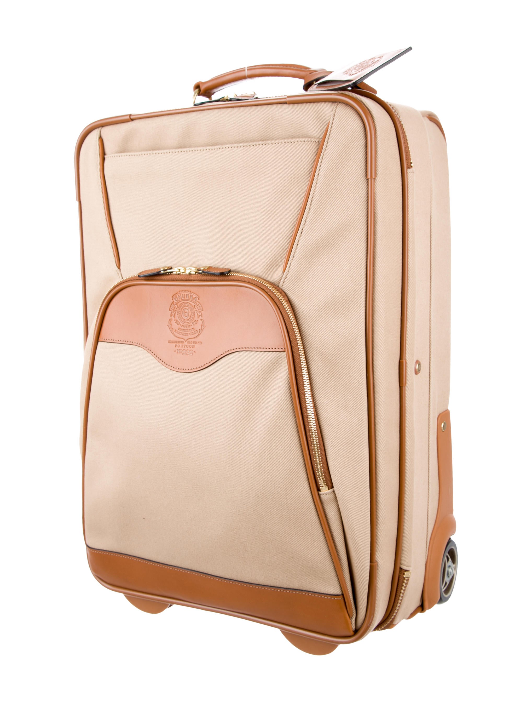 Ghurka Leather-Trimmed Roller Carry-On