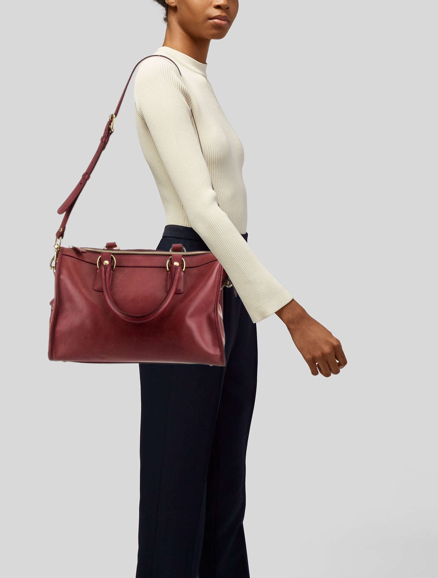 Ghurka Leather Top Handle Bag