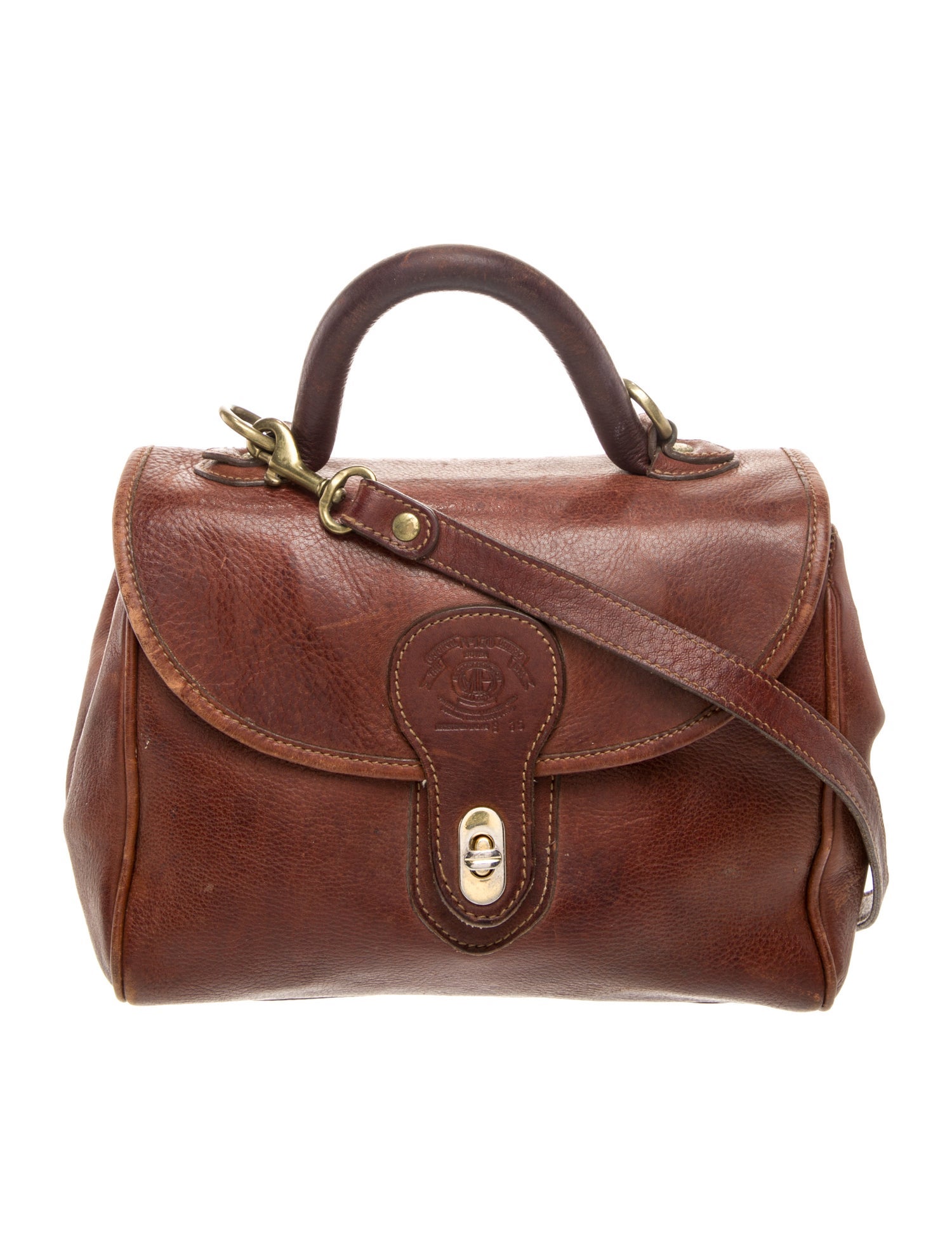 Ghurka Leather Top Handle Bag