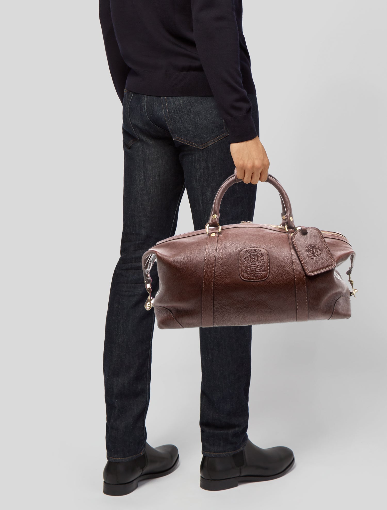 Ghurka Leather Weekender Bag