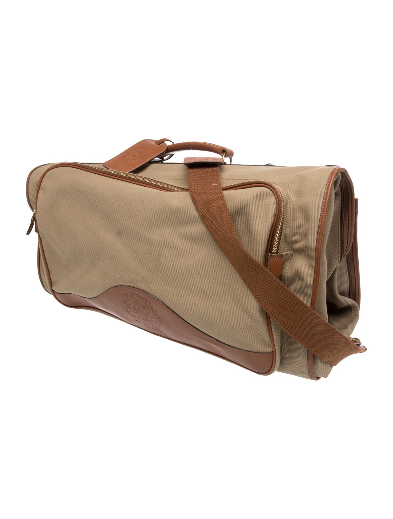Ghurka Twill Leather Garment Bag