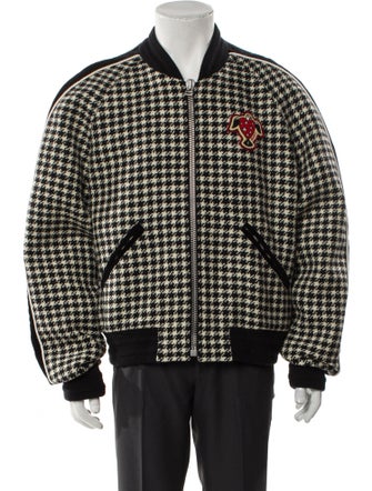 Gucci HA HA HA Wool Graphic Print Bomber Jacket