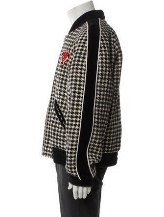 Gucci HA HA HA Wool Graphic Print Bomber Jacket