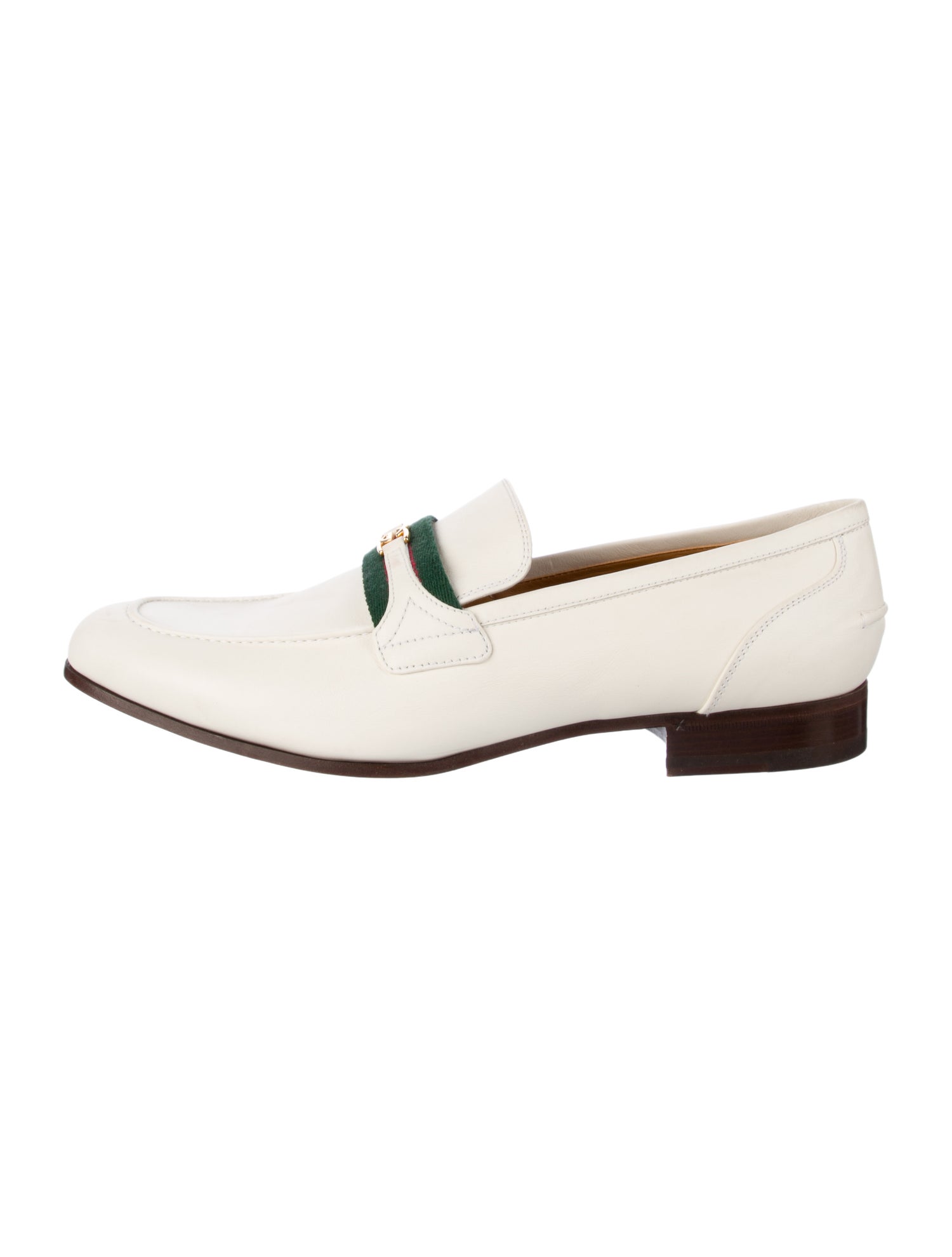 Gucci HA HA HA Web Accent Leather Dress Loafers