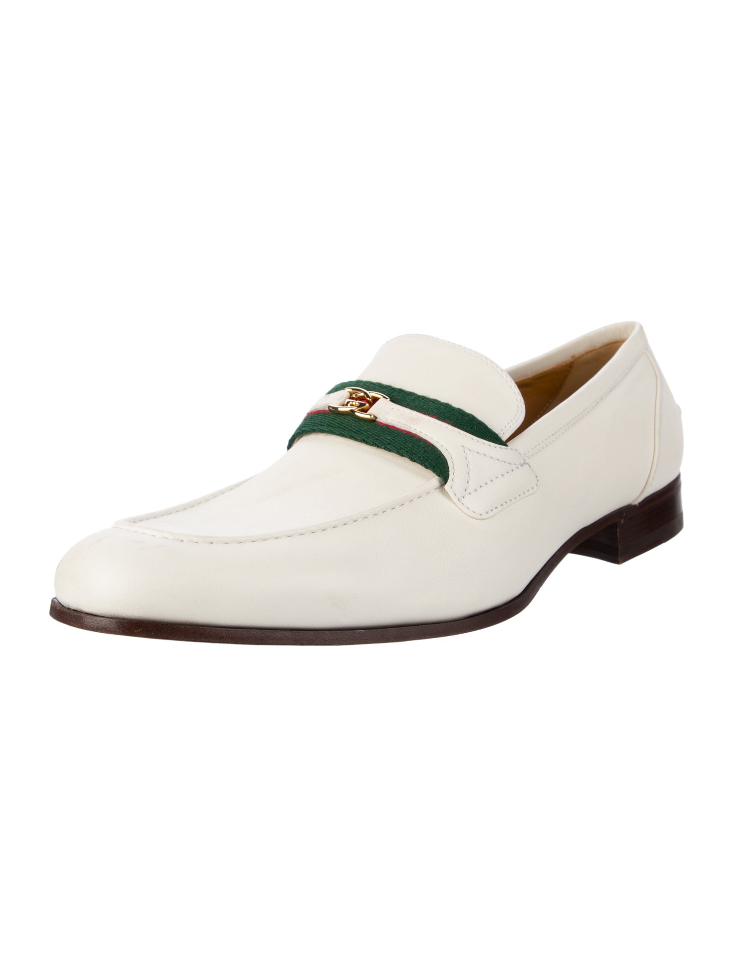 Gucci HA HA HA Web Accent Leather Dress Loafers