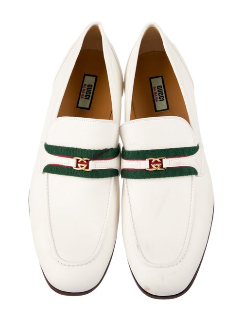 Gucci HA HA HA Web Accent Leather Dress Loafers