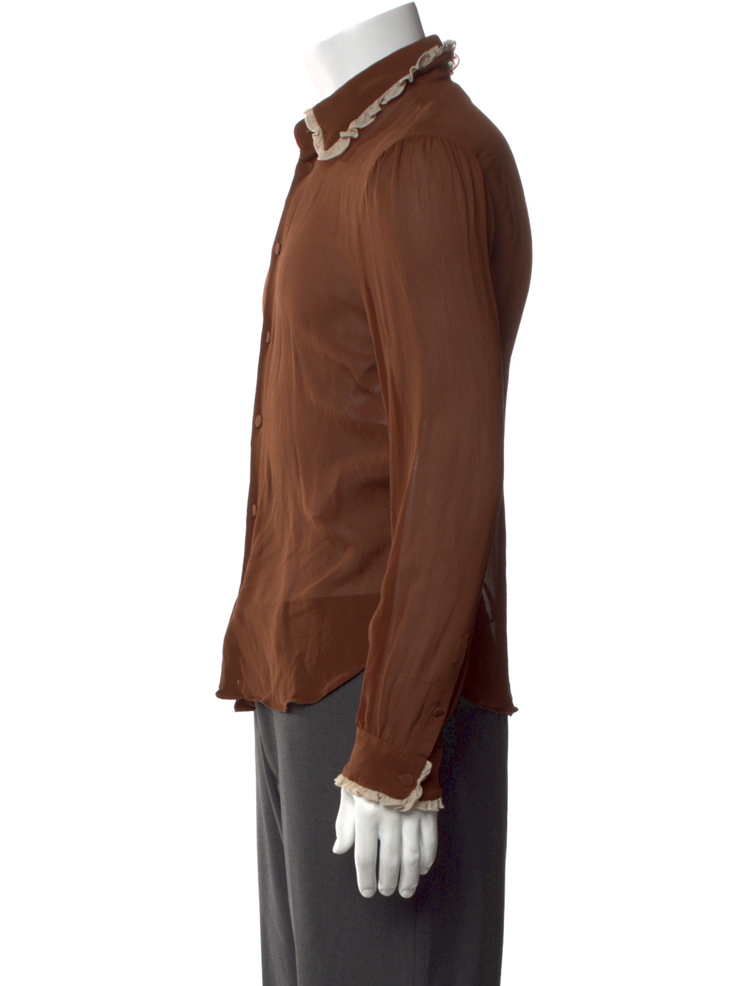 Gucci HA HA HA Silk Long Sleeve Shirt