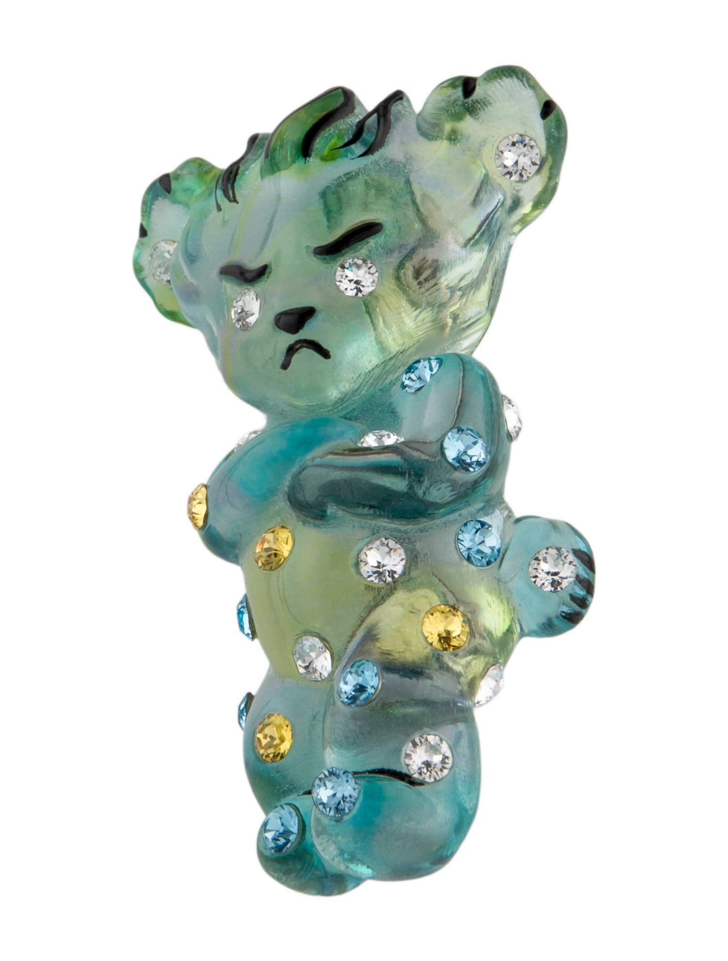 Gucci HA HA HA Crystal Bear Brooch