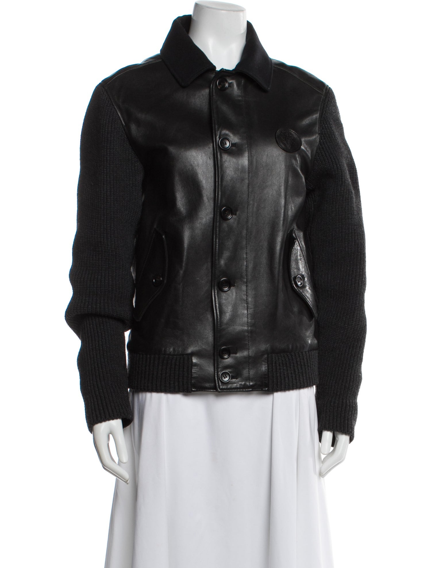 Gucci Hysteria Accent Leather Jacket Lamb Leather Jacket