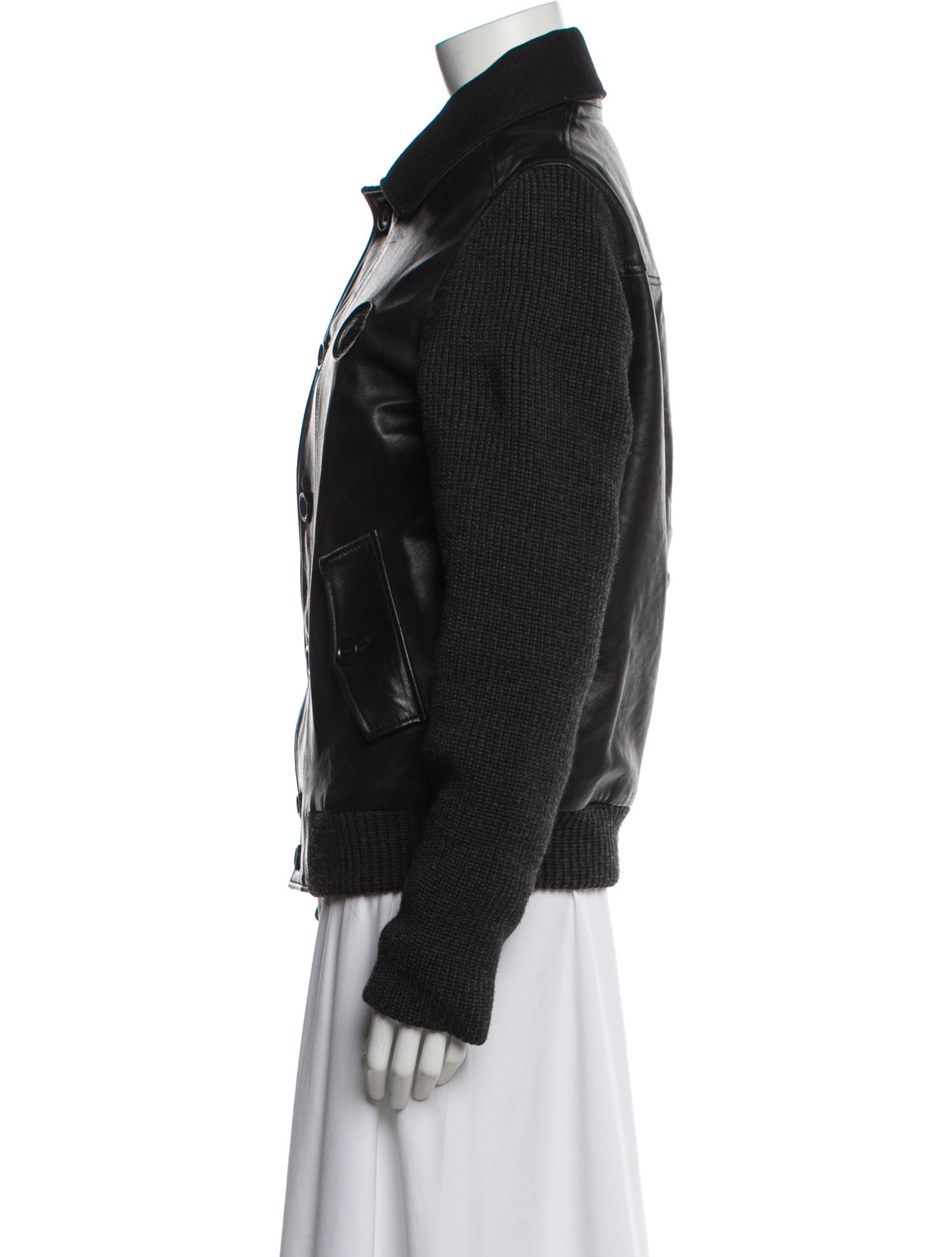 Gucci Hysteria Accent Leather Jacket Lamb Leather Jacket