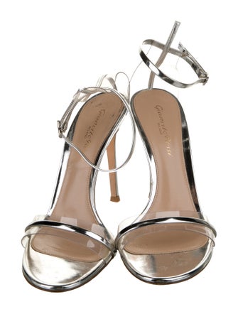 Gianvito Rossi PVC Leather Trim Embellishment Sandals