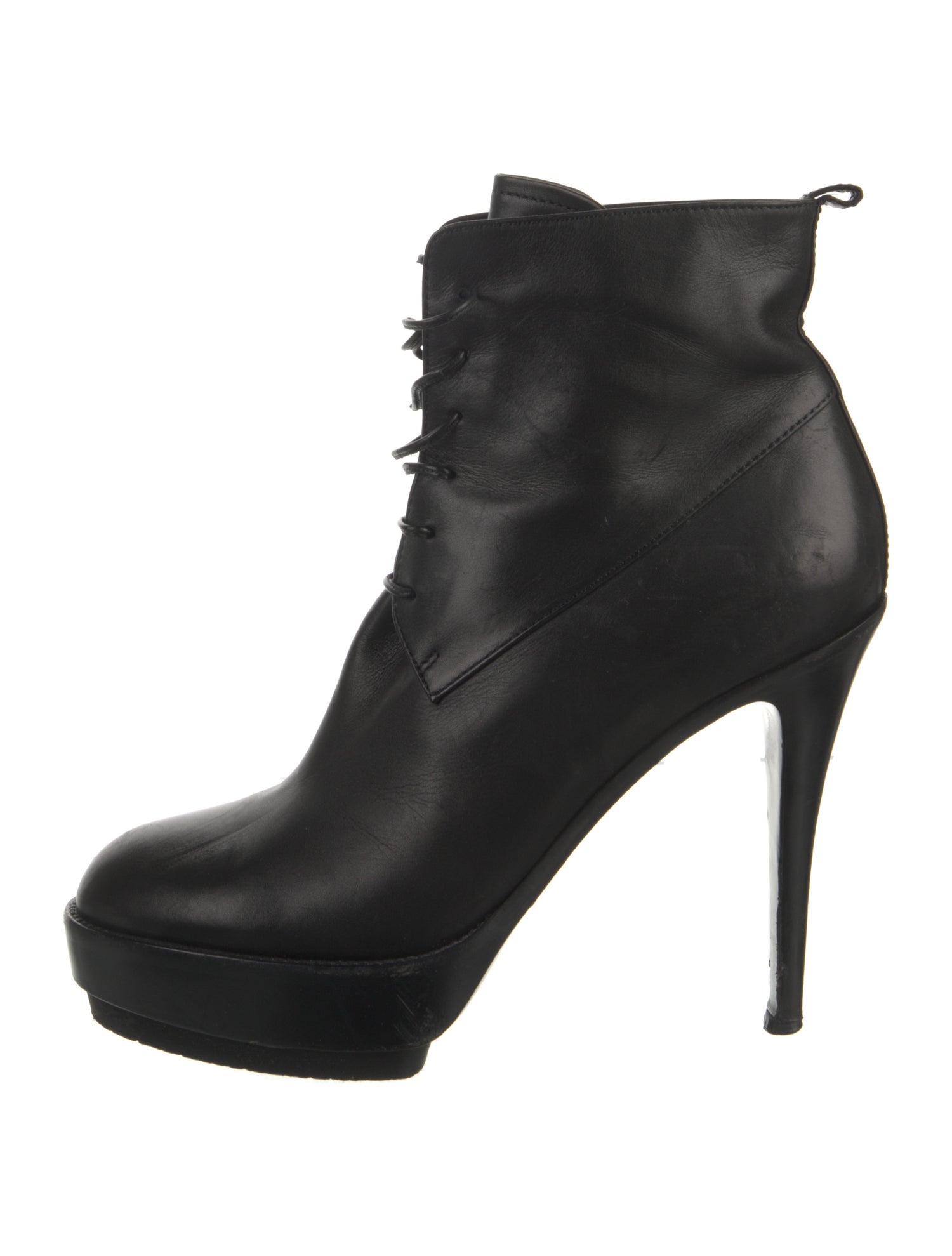 Gianvito Rossi for Altuzarra Leather Lace-Up Boots