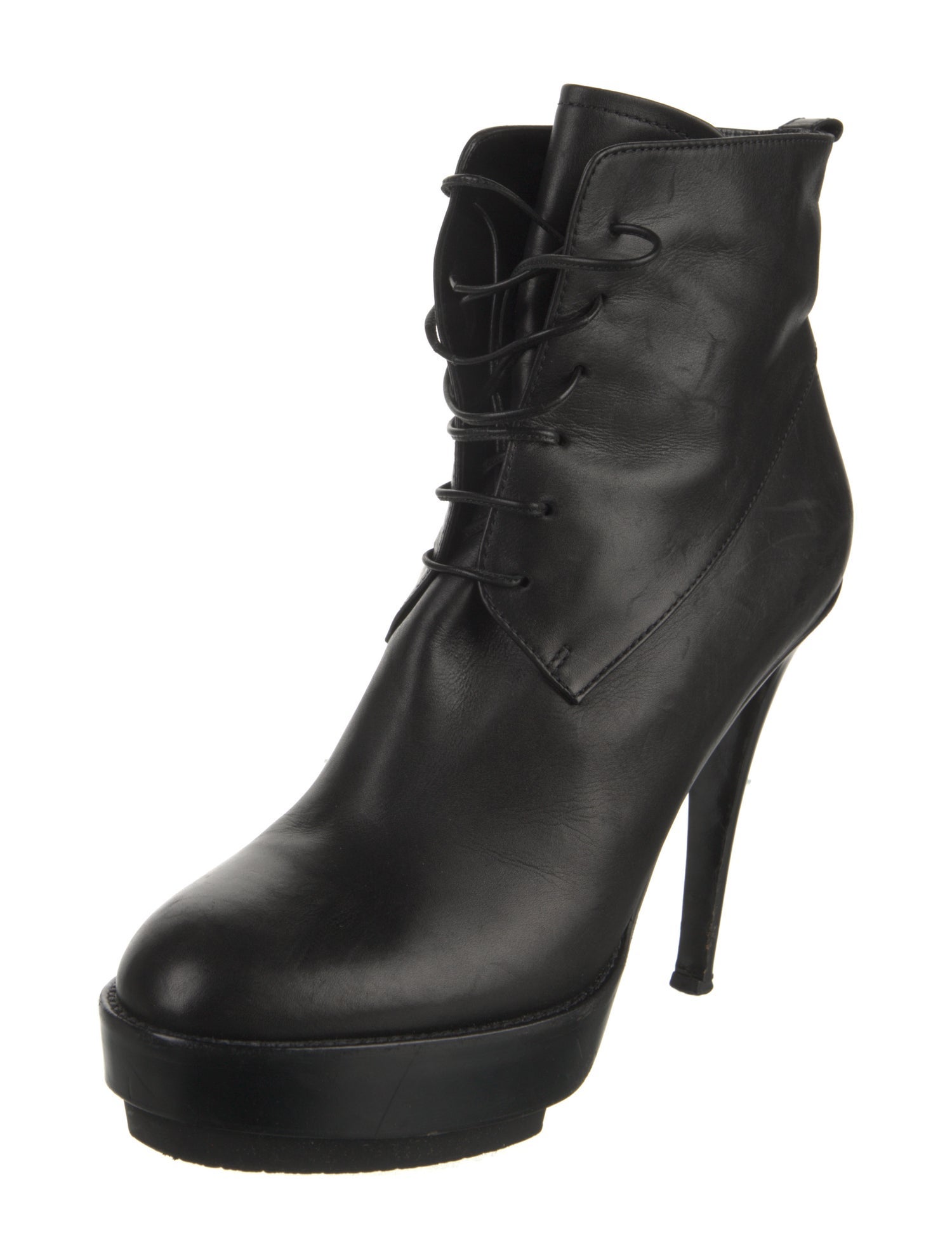 Gianvito Rossi for Altuzarra Leather Lace-Up Boots