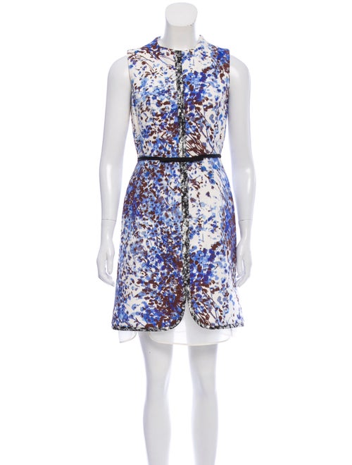 Giambattista Valli Printed Sleeveless Dress White