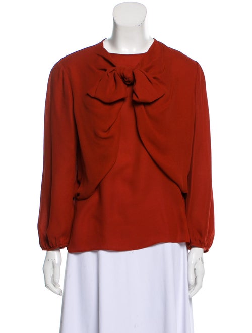 Giambattista Valli Long Sleeve Silk Blouse