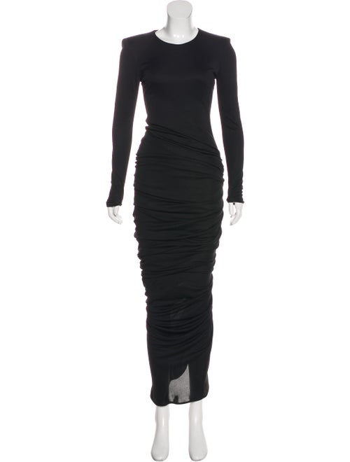 Giambattista Valli Long Sleeve Evening Dress Black