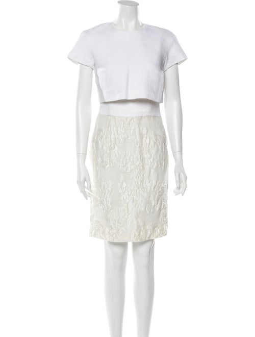 Giambattista Valli Linen Dress Set White