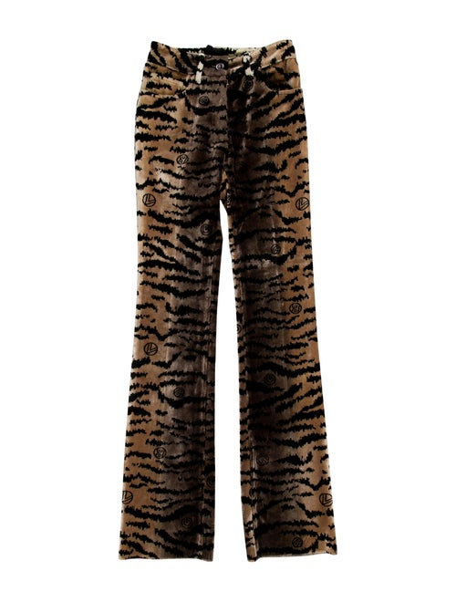 Giambattista Valli Animal Print Wide Leg Pants
