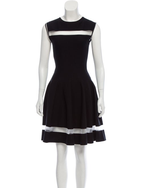 Giambattista Valli Flared Knit Dress Black
