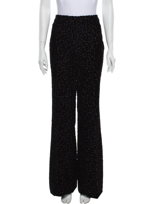 Giambattista Valli Animal Print Wide Leg Pants Bla