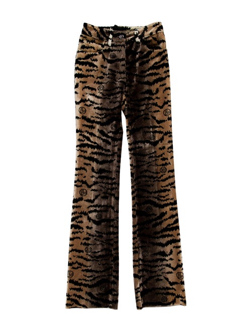 Giambattista Valli Animal Print Wide Leg Pants