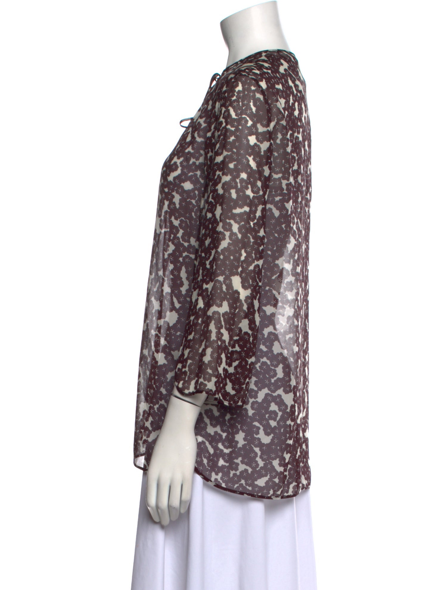 Giambattista Valli Silk Floral Print Blouse