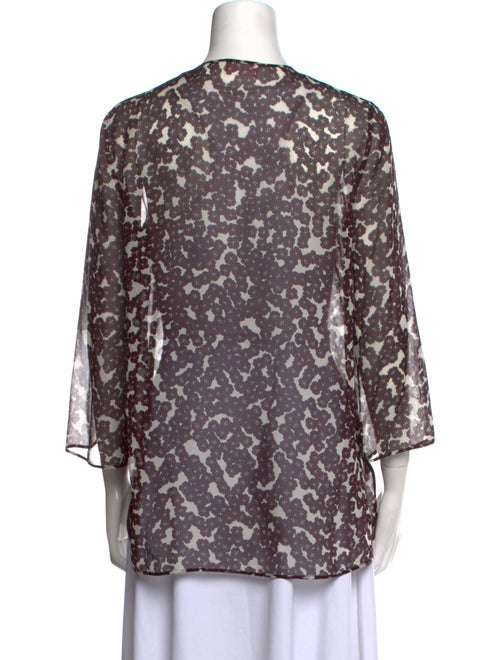 Giambattista Valli Silk Floral Print Blouse
