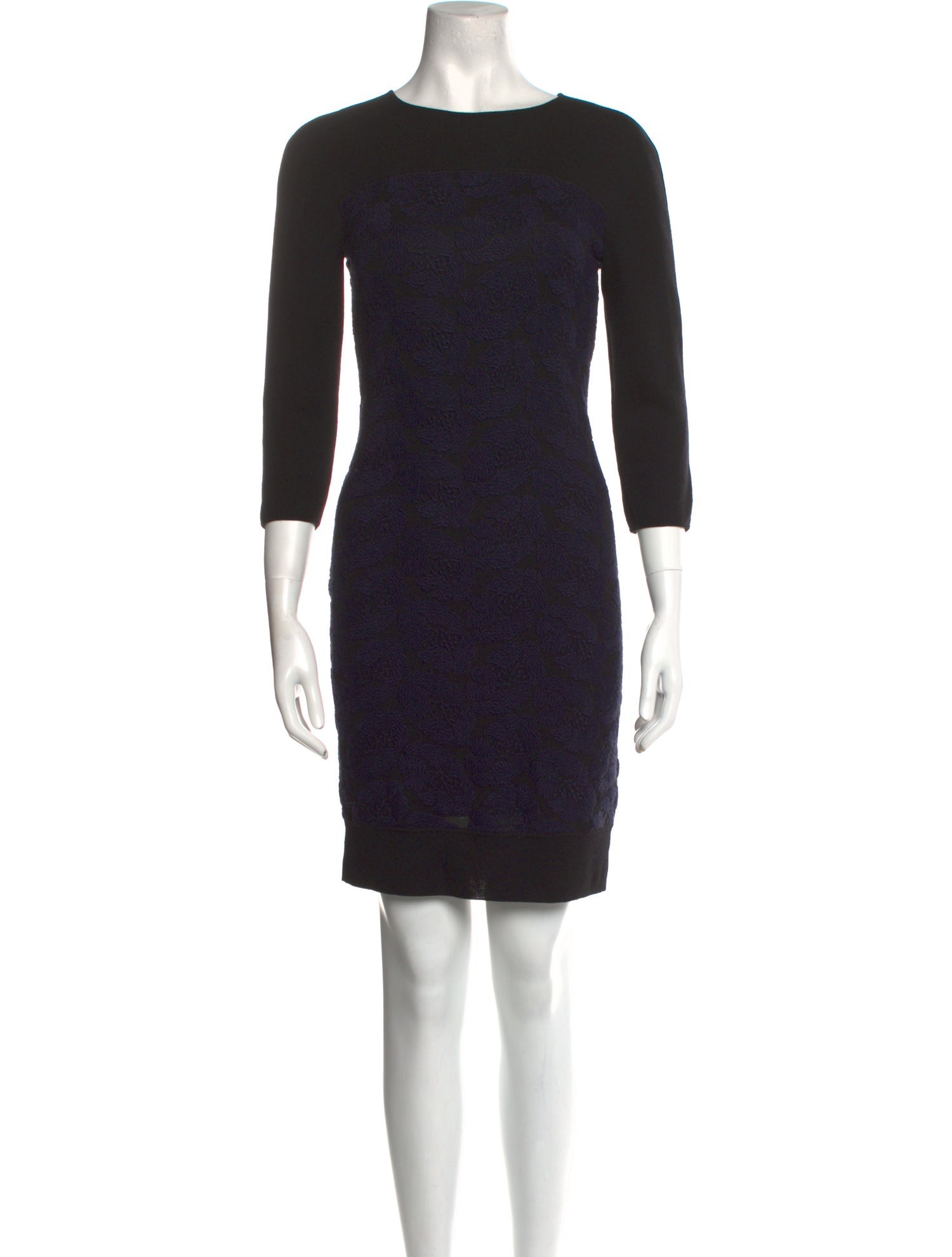 Giambattista Valli Bateau Neckline Mini Dress