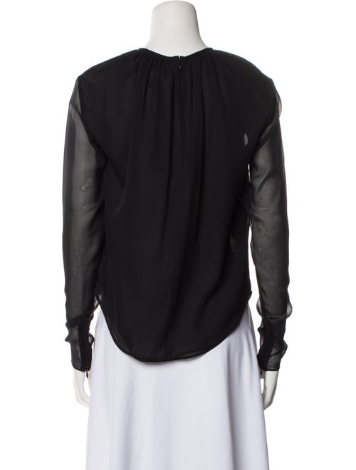 Giambattista Valli Silk Floral Print Button-Up Top