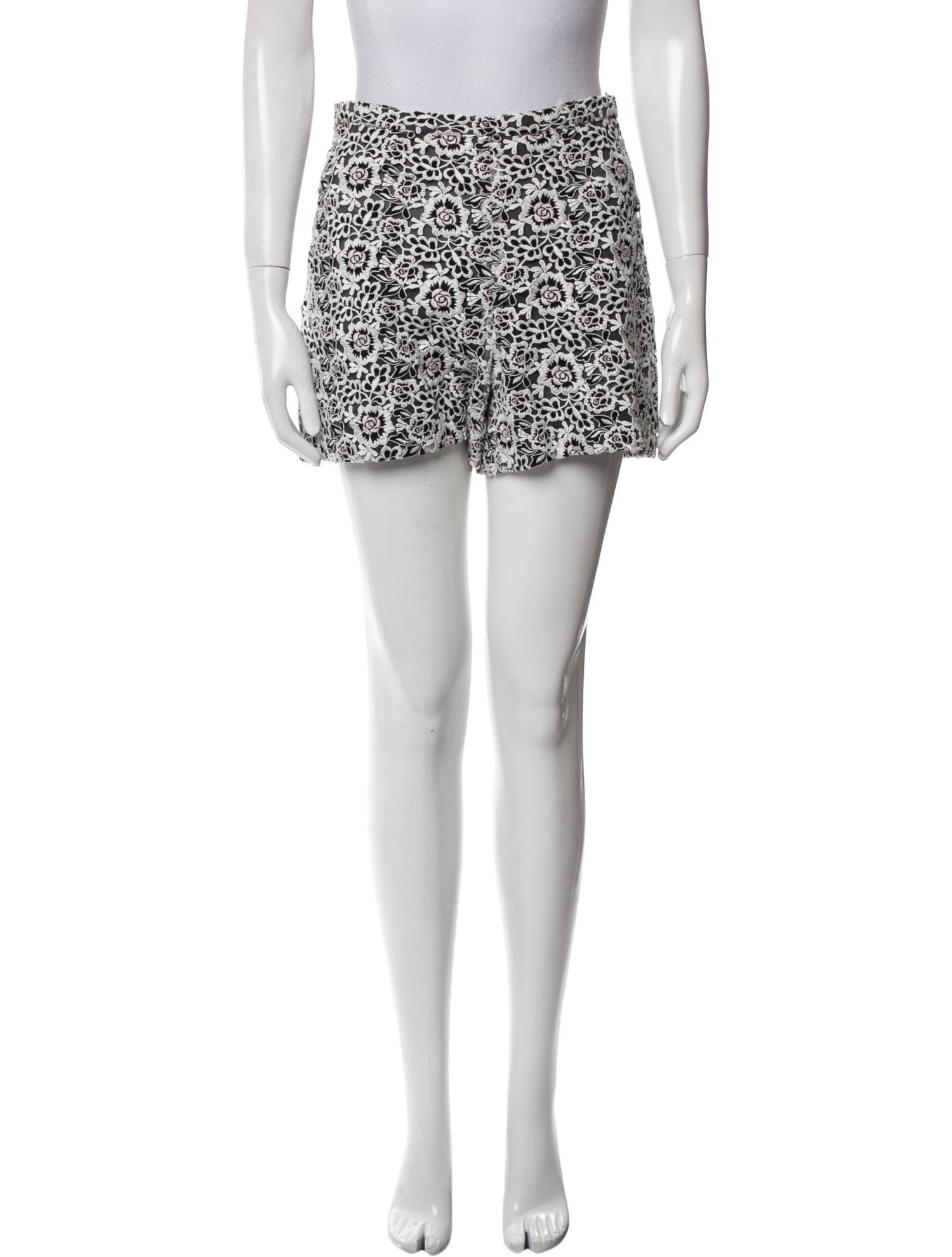 Giambattista Valli Floral Print Mini Shorts