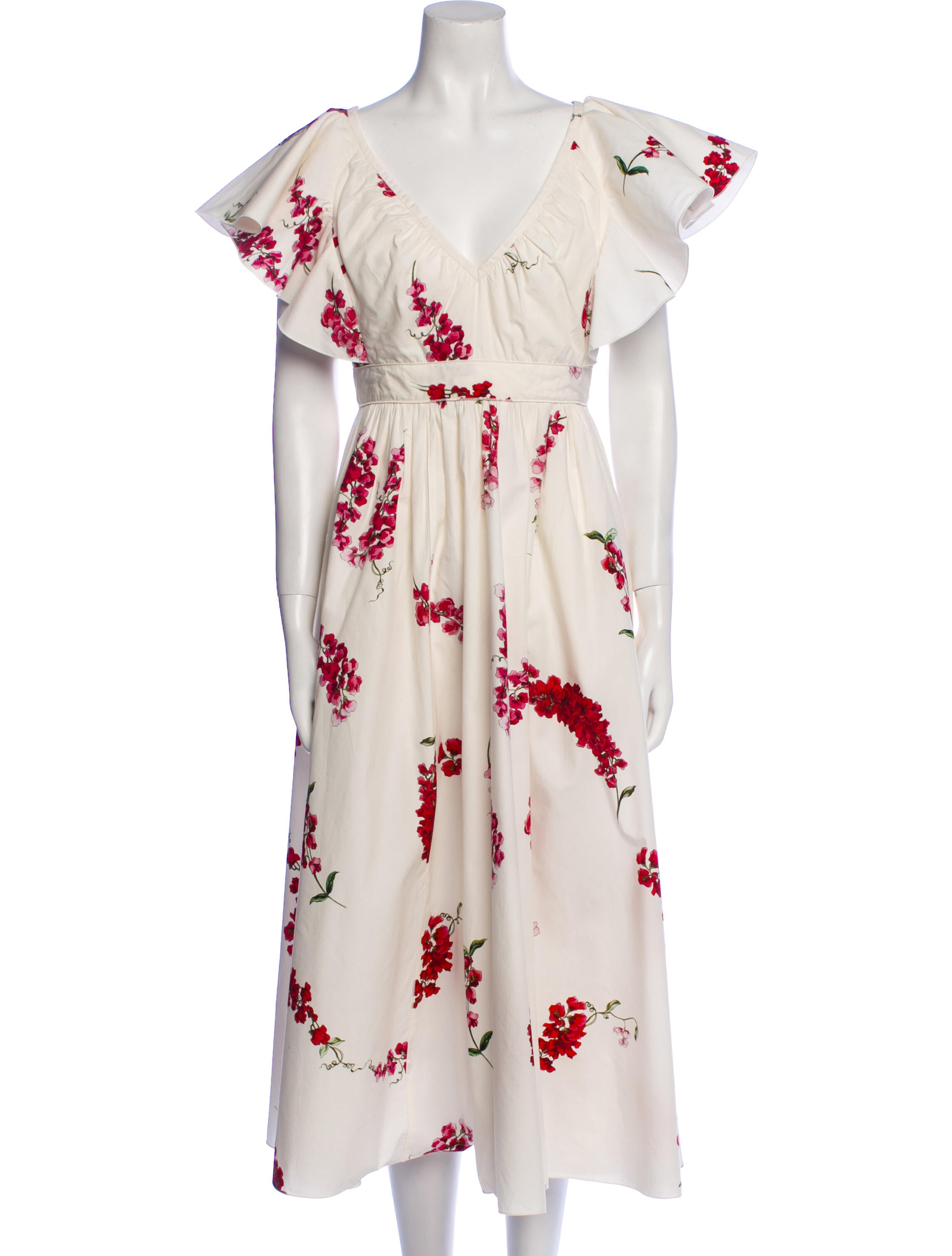 Giambattista Valli Floral Print Midi Length Dress
