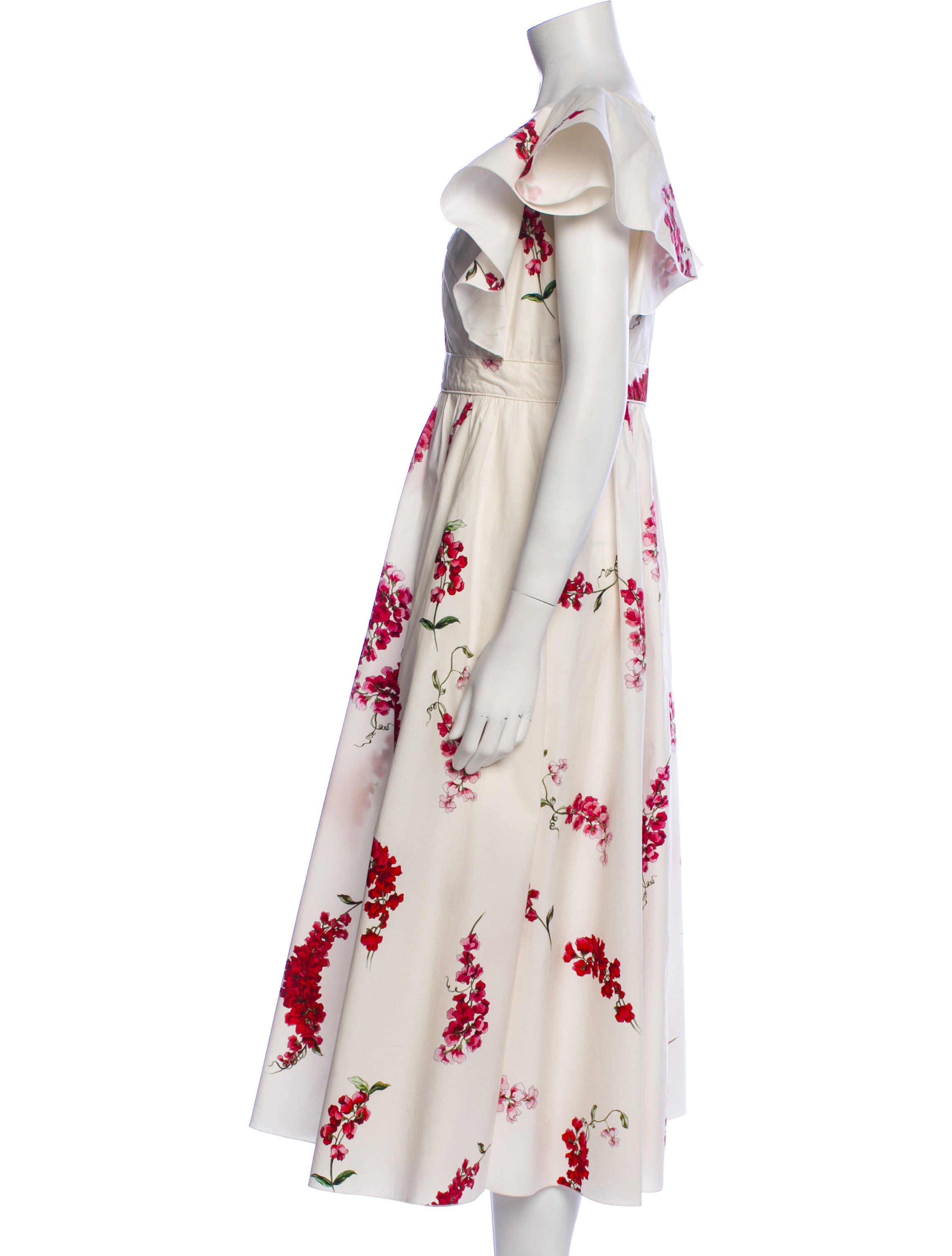 Giambattista Valli Floral Print Midi Length Dress